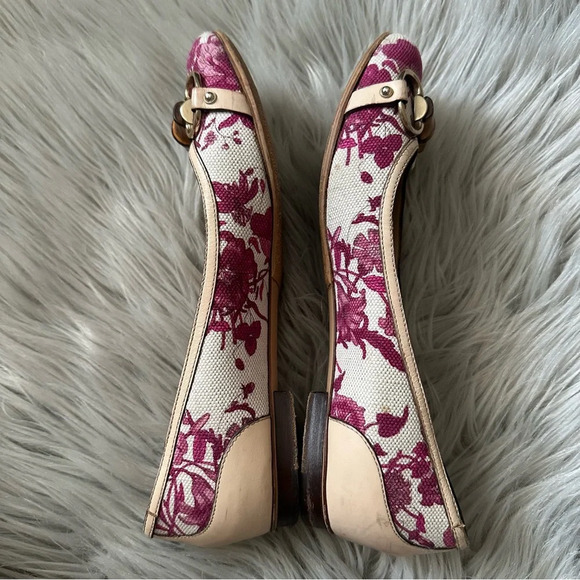 GUCCI Hasler Horsebit Accent Floral Ballet Flats Size 7 - Picture 9 of 13
